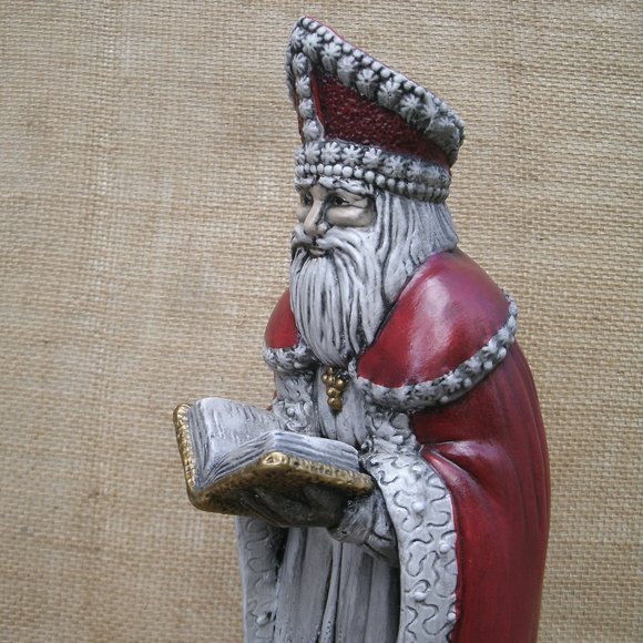 Vintage Handmade St. Nicholas Ceramic Figurine - Picture 10 of 16